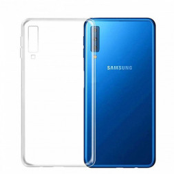 Чехол-накладка силикон Samsung Galaxy A7 (2018)/A8 Plus прозрачный противоударный