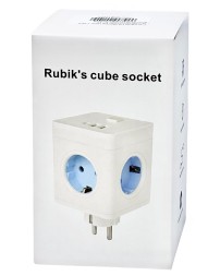 Сетевой разветвитель Cube 4розетки/2USB/1C (с выключателем) белый