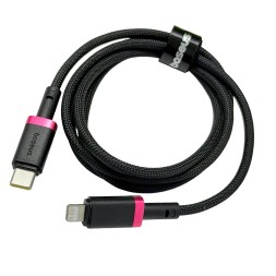 Кабель-зарядка Type-C на Lightning Baseus Dura Series 20W 1м (P10377800U01-01) черно-красный