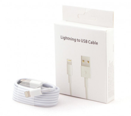 Usb Кабель-зарядка Lightning в упаковке по 10шт класс AA белый