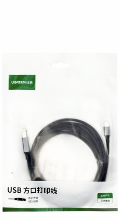  Type-C Кабель для принтера Ugreen US370 3м черный