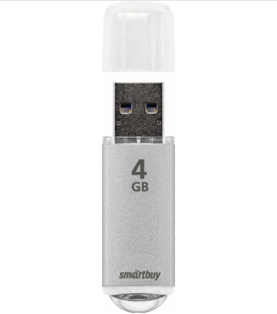  USB флеш накопитель Smartbuy 4GB V-Cut Silver (SB4GBVC-S)