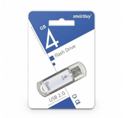 USB флеш накопитель Smartbuy 4GB V-Cut Silver (SB4GBVC-S)
