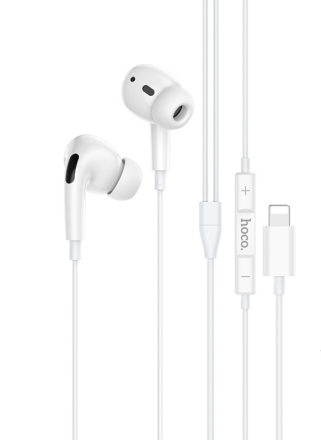  Наушники с микрофоном Hoco M1 Pro 1.2м Lightning белые