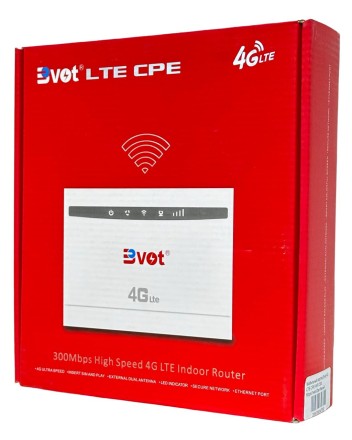  Мобильный роутер Bvot 4G LTE CPE WiFi 300 Mbps/1wan/2lan белый