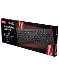 Клавиатура проводная Smartbuy Slim 206 USB/104+12 клавиш/1.4м черная (SBK-206US-K)