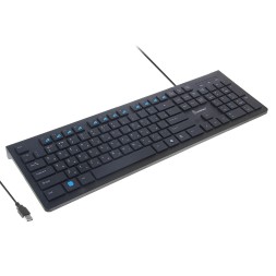 Клавиатура проводная Smartbuy Slim 206 USB/104+12 клавиш/1.4м черная (SBK-206US-K)