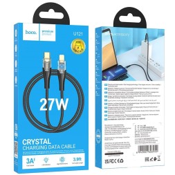 Usb Кабель-зарядка Type-C на Lightning Hoco U121 3A 1.2м черный