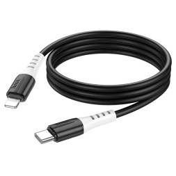 Usb Кабель-зарядка Type-C на Lightning Hoco X82 20W 1м силиконовый черный