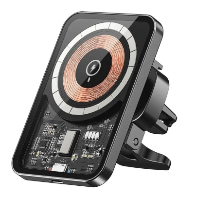  Держатель в автомобиль с беспроводной зарядкой на торпеду Recci RHO-C31 черный