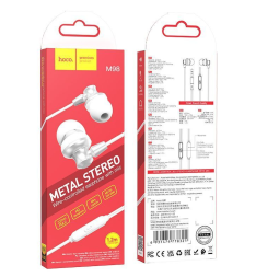 Стереонаушники Hoco M98 с микрофоном серебристые