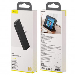USB хаб Baseus для планшета Surface GO 1USB/1USB-C/HDMI 4K/3.5мм (CAHUB-FT01) черный