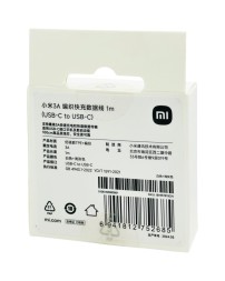 Кабель Xiaomi Type-C Type-C 1м 3A белый (Тканевая оплетка)