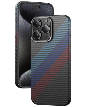  Накладка для i-Phone 15 Pro Max Keephone Kevilar Magsafe Woven разноцветный