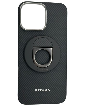  Накладка для i-Phone 16 Pro Max 6.9&quot; Pitaka Ultra Slim case&amp;grip 3 черно-серый