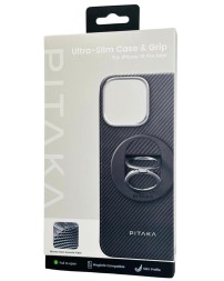 Накладка для i-Phone 16 Pro Max 6.9&quot; Pitaka Ultra Slim case&amp;grip 3 черно-серый