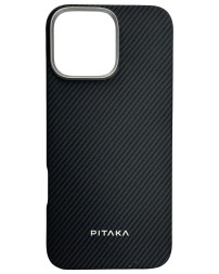 Накладка для i-Phone 16 Pro Max 6.9&quot; Pitaka Ultra Slim case&amp;grip 3 черно-серый