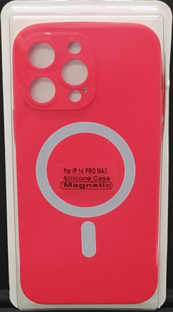Накладка для i-Phone 14 Pro Max 6.7&quot; Magsafe силикон красная