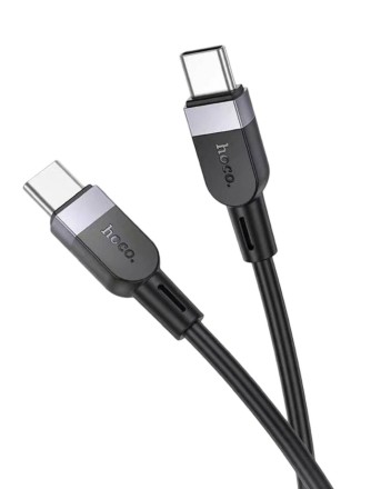  Usb Кабель-зарядка Type-C на Type-C Hoco X109 3A 60W 1м силиконовый черный