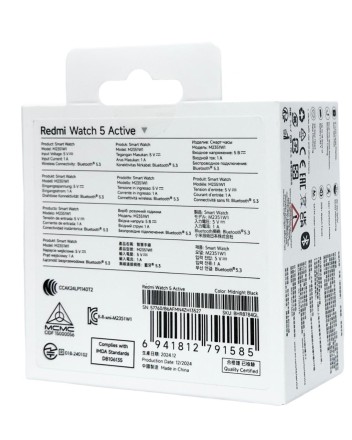  Умные часы Xiaomi Redmi watch 5 Active черные