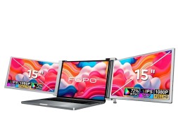 Портативный удлинитель экрана ноутбука Fopo 3 Экрана FullHD 1920*1080 15,6-16"