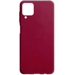 Накладка для Samsung Galaxy A42 Silicone cover без логотипа бордовая