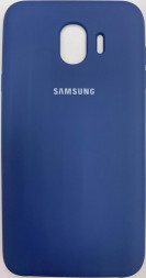 Накладка для Samsung Galaxy J4 (2018) Silicone cover темно-синяя