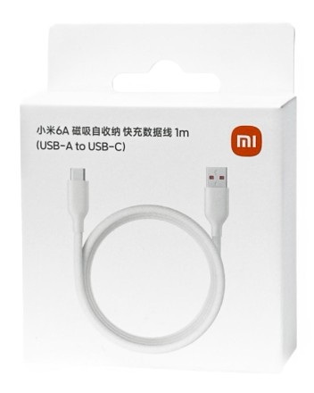  Usb Кабель-зарядка Xiaomi USB на Type-C 6A 1м BHR9834CN магнитный белый