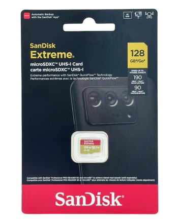 micro SDXC карта памяти Sandisk Extreme 128GB 190MB/s UHS-I (SDSQXAA-128G-GN6MN)