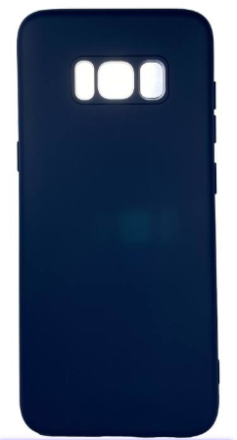  Накладка для Samsung Galaxy S8 Silicone cover без логотипа синяя