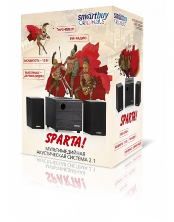 Акустическая система 2.1 SmartBuy® SPARTA, MP3, FM, корпус МДФ, (арт.SBA-200)/6 черная