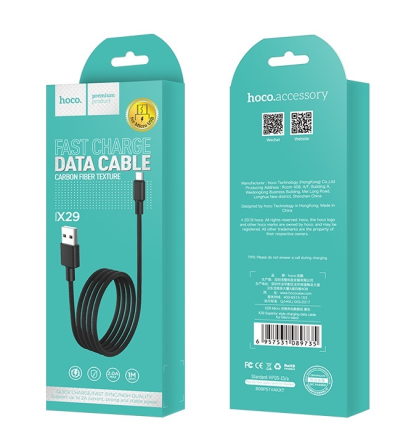  Usb Кабель-зарядка Micro Hoco X29 Superior 2A 1м силиконовый черный