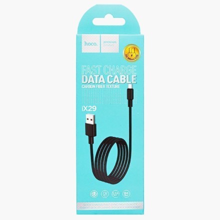 Usb Кабель-зарядка Micro Hoco X29 Superior 2A 1м силиконовый черный