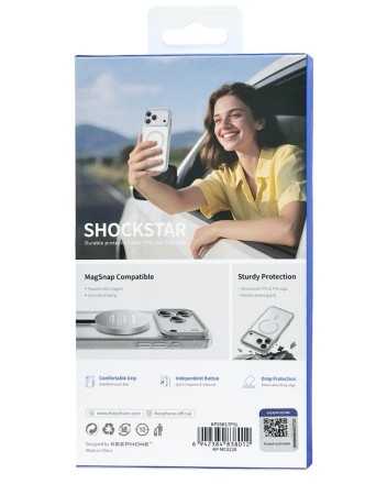  Накладка для i-Phone 17 Pro Keephone Shockstar MagSnap серо-прозрачный