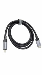 Usb Кабель-зарядка Type-C на Type-C Ugreen L701 240W 10Gbps 1м черно-серый