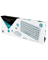 Комплект клавиатура+мышь мультимедийный Smartbuy с круглыми клавишами мятно-белый (SBC-626376AG-M)