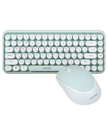  Комплект клавиатура+мышь мультимедийный Smartbuy с круглыми клавишами мятно-белый (SBC-626376AG-M)