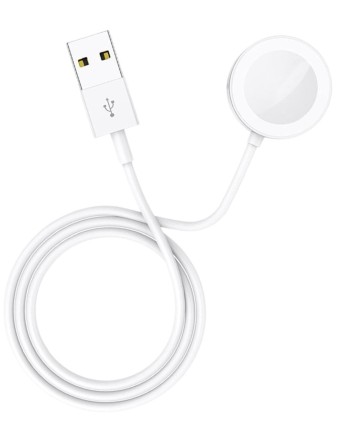  Беспроводное зарядное устройство для Apple Watch Borofone BQ13 магнитное 1.2м 0.35A белое