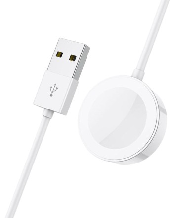  Беспроводное зарядное устройство для Apple Watch Borofone BQ13 магнитное 1.2м 0.35A белое