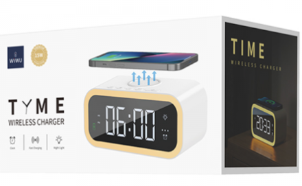  Беспроводное зарядное устройство/часы/лампа Wiwu Wi-W015 15W белое