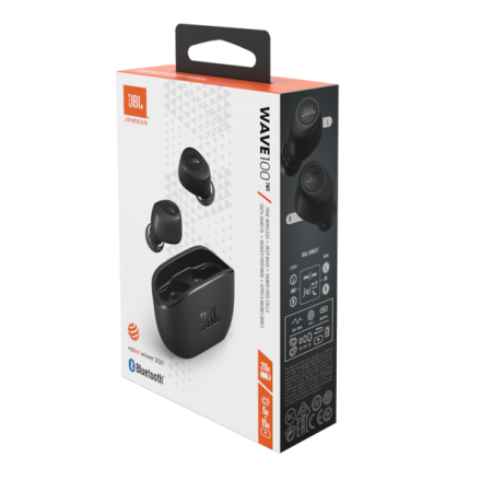  Беспроводные наушники TWS JBL Wave 100 BT5.0/46mAh (550mAh)/5ч/USB-C черные