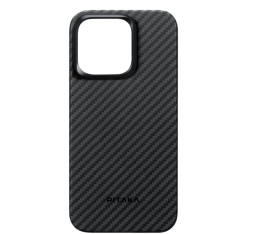 Накладка для i-Phone 15 Pro 6.1&quot; Pitaka Magez Case 4 Aramid Fiber 600D черно-серый