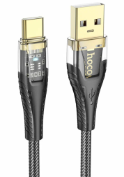 Usb Кабель-зарядка Type-C Hoco U121 3A 1.2м черный