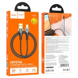 Usb Кабель-зарядка Type-C Hoco U121 3A 1.2м черный