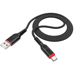 Usb Кабель-зарядка Type-C Hoco X59 3A 1м в тканевой оплётке черный