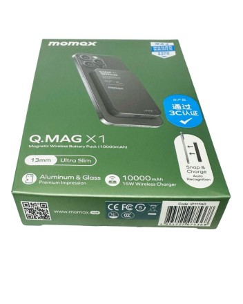  Powerbank магнитный с MagSafe Momax Q. Mag X1 10000mAh IP117AD черный
