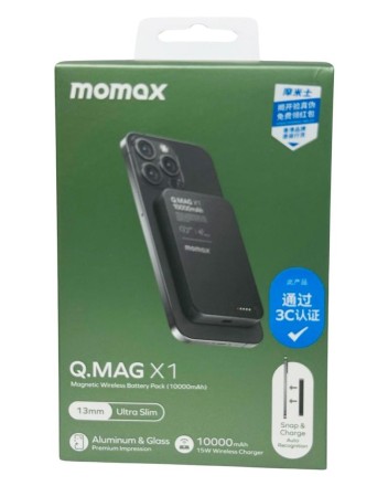  Powerbank магнитный с MagSafe Momax Q. Mag X1 10000mAh IP117AD черный