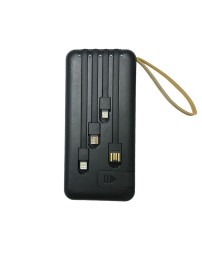 Powerbank Guo Hao china 10000mAh 1USB/1C с проводом Usb/Type-C/Micro/Lightning черный