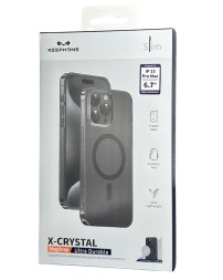 Накладка для i-Phone 15 Pro Max Keephone X-Crystal MagSnap черный