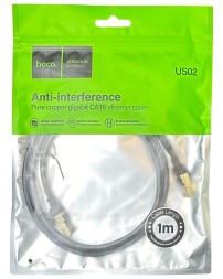 Патчкорд Hoco US02 RJ45-RJ45 1м черный